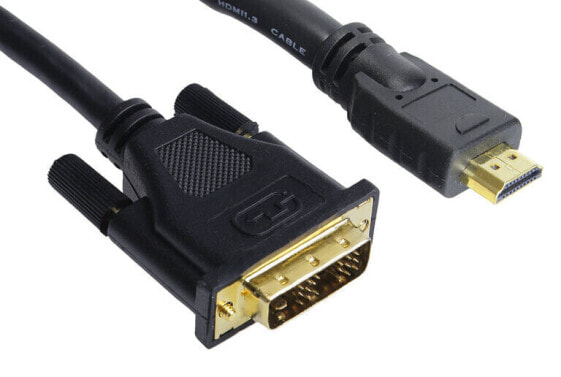 InLine HDMI zu DVI Adapter Kabel High Speed, schwarz - 1m