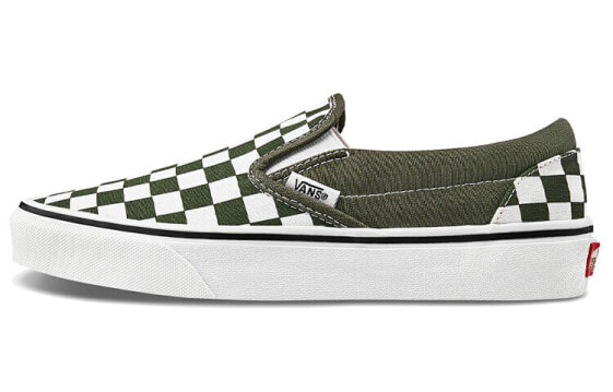 Слипоны Vans Slip-On Checkerboard Green/White