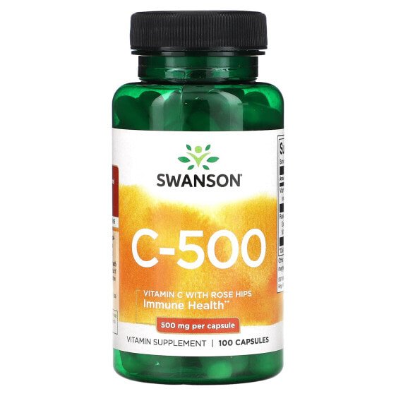 Витамин C Swanson C-500, 500 мг, 100 капсул