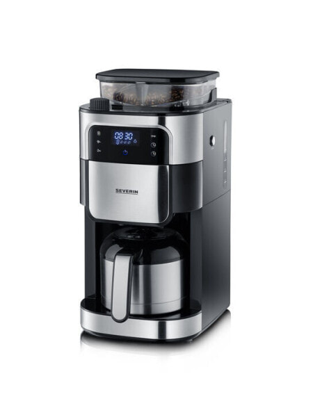 Кофемашина Severin KA 4814 - Drip Coffee Maker - Coffee Beans - Ground Coffee - Built-in Grinder - 1000 W - Black - Stainless Steel