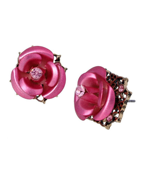 Серьги Betsey Johnson Rose Stud