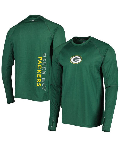 Men's Green Green Bay Packers Interval Long Sleeve Raglan T-shirt