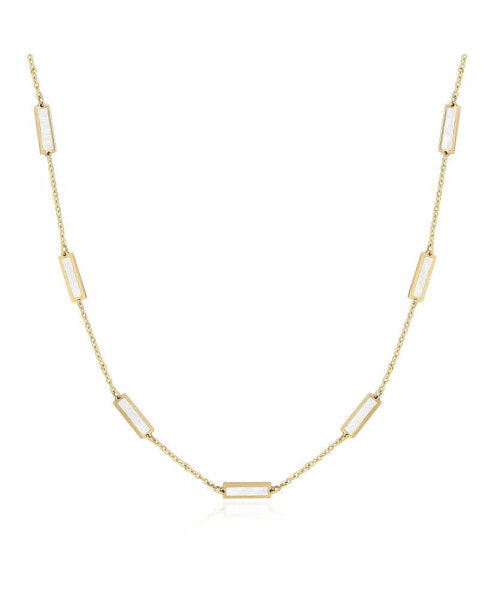 The Lovery mother of Pearl Bar Chain Necklace