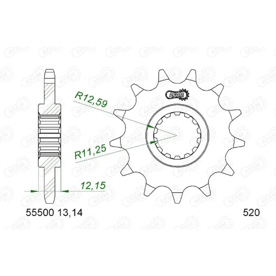 AFAM 55500 front sprocket