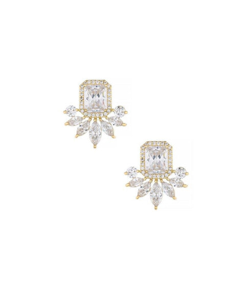 Shine Crystal Earrings in 18K Gold Plating