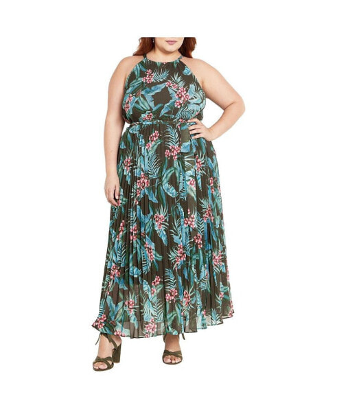 Plus Size Rebecca Print Maxi Dress