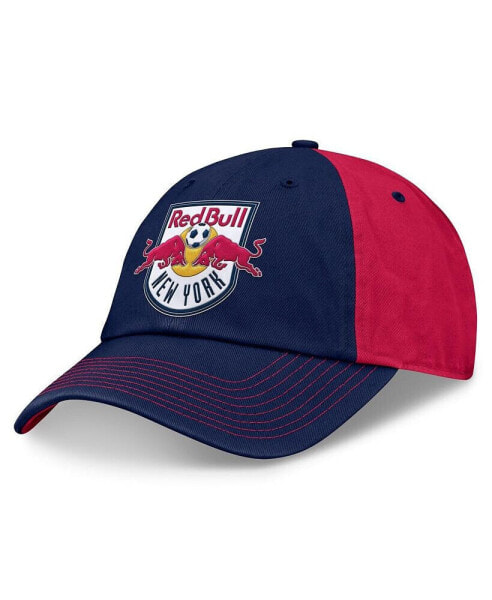 Men's Navy/Red New York Red Bulls Iconic Blocked Fundamental Adjustable Hat