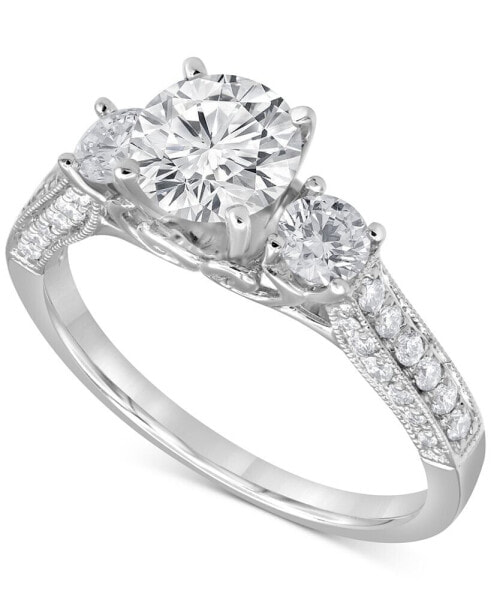 Diamond Three Stone Engagement Ring (1-3/4 ct. t.w.) in 14k White Gold