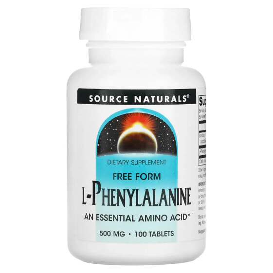 L-Phenylalanine, 500 mg, 100 Tablets (250 mg per Tablet)