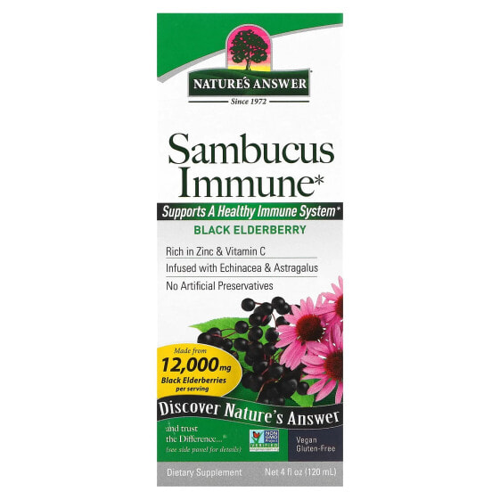 Sambucus Immune, Black Elderberry, 12,000 mg, 4 fl oz (120 ml)