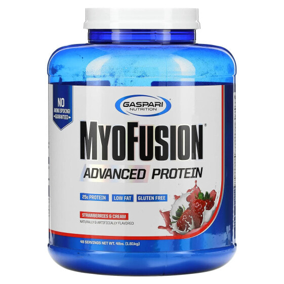 Gaspari Nutrition, MyoFusion, улучшенный протеин, клубника и сливки, 1,81 кг (4 фунта)