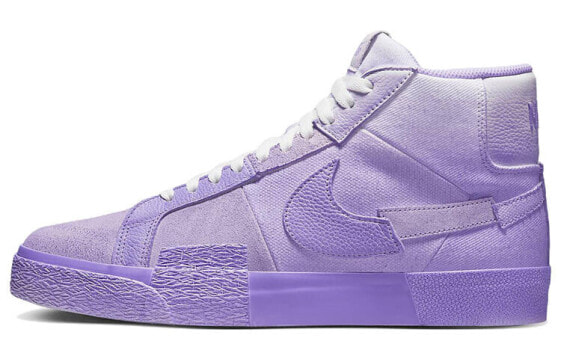 Кроссовки мужские Nike Blazer Mid SB Zoom PRM Укороченные фиолетовые