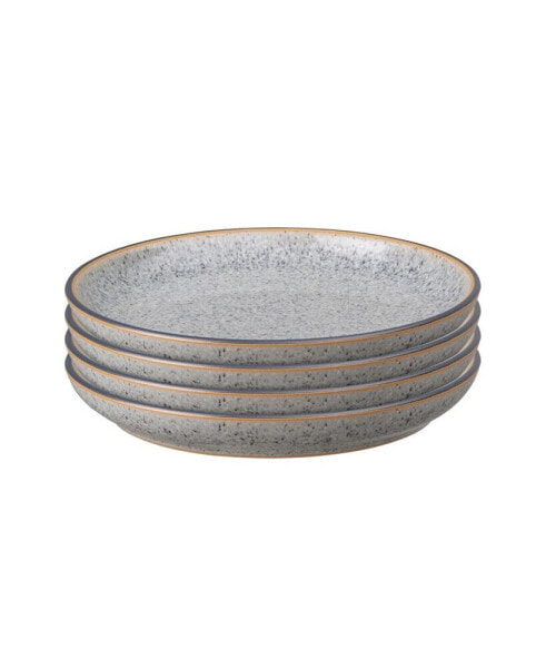 Studio Craft Grey 4 Piece Small Coupe Plate Set