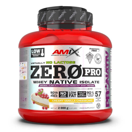 Протеин сывороточный AMIX ZeroPro 2 кг Ванильный чизкейк.
