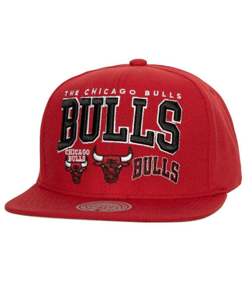 Men's Red Chicago Bulls Champ Stack Snapback Hat