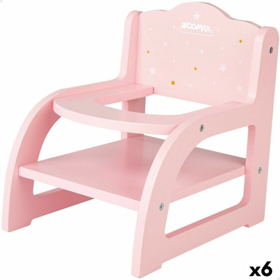 Кресло для кукол Woomax 16,5 x 21 x 20 cm Розовый 6 штук