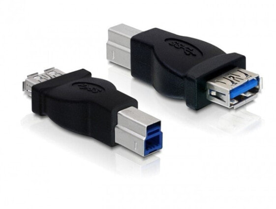 Delock USB 3.0 Adapter - USB 3.0-B M - USB 3.0-A FM - Black