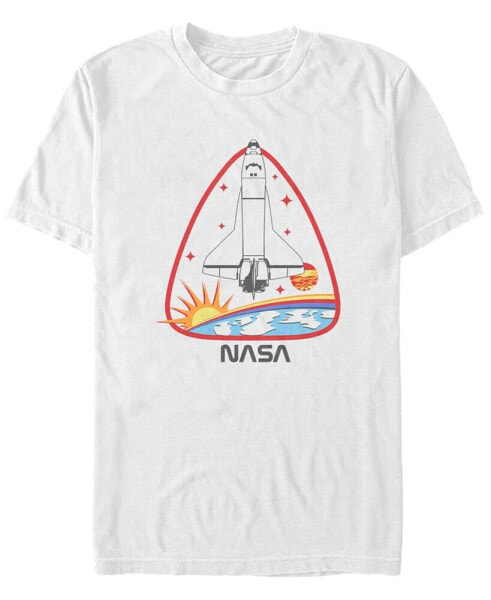 NASA Men's Rocket Ship Badge Short Sleeve T- shirt