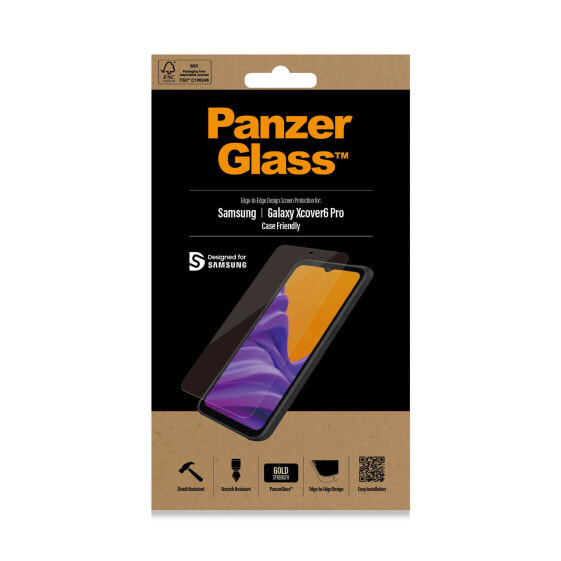 PanzerGlass ™ Samsung Galaxy Xcover6 Pro | Xcover Pro 2 | Screen Protector Glass - Samsung - Samsung - Galaxy Xcover Pro2 - Samsung - Galaxy Xcover6 pro - Dry application - Scratch resistant - Shock resistant - Transparent - 1 pc(s)