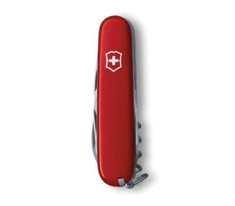 Мультитул нож Victorinox Spartan - клинком на складке - нож со складным клипом - нержавеющая сталь - синтетика ABS - красный, серебряный