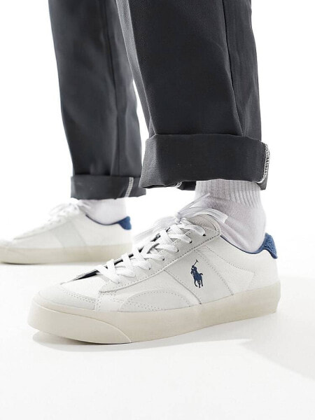 Polo Ralph Lauren Sayer sport trainer in white blue mix