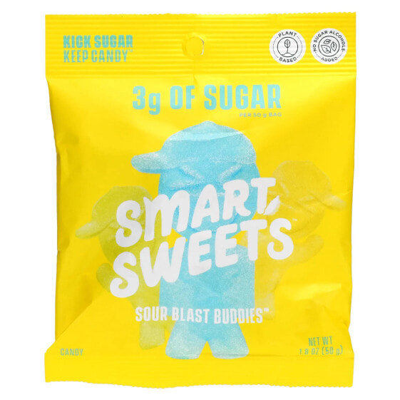 SmartSweets, Sour Blast Buddies, ягоды, голубая малина, лайм, лимон, апельсин, 50 г (1,8 унции)