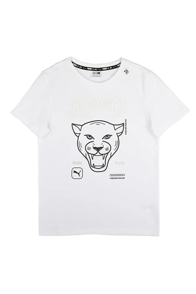 Футболка Мужская PUMA T-Shirt 84696402 PLAY UV Graphic Tee Beyaz Erkek Çocuk