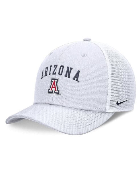 Men's White Arizona Wildcats Letter Logo Trucker Adjustable Hat