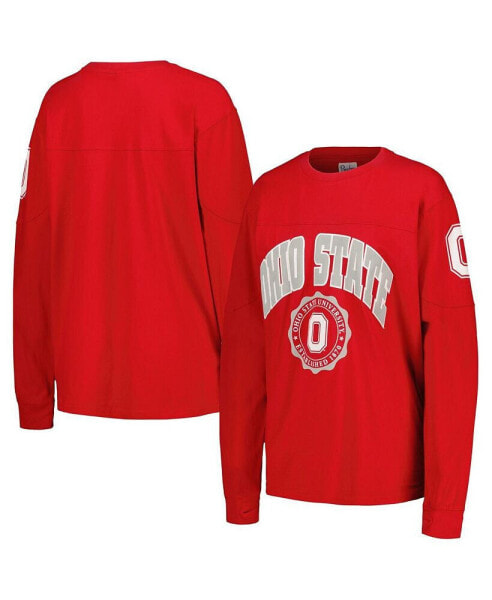 Women's Scarlet Ohio State Buckeyes Edith Long Sleeve T-shirt