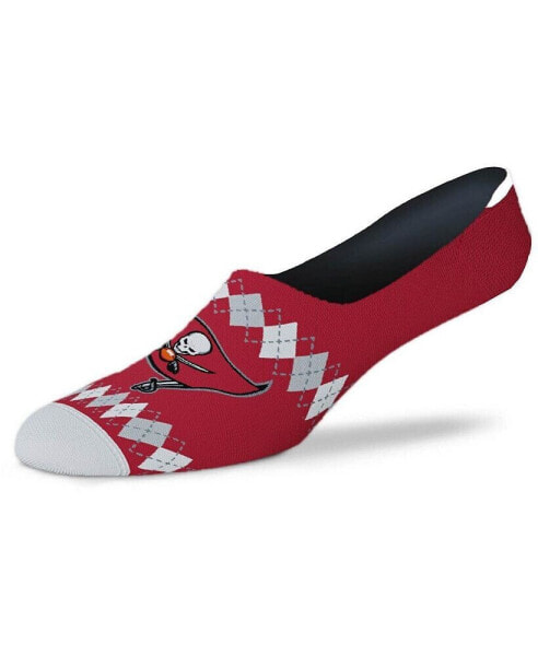 Носки женские For Bare Feet Tampa Bay Buccaneers красные Micro Argyle без лишних деталей