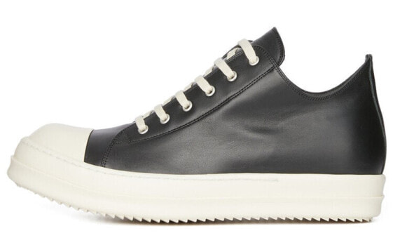 RICK OWENS/RO 牛皮 全粒面 低帮系带 时尚板鞋 女款 黑色 / RICK OWENSRO RP01C5891LPO-911