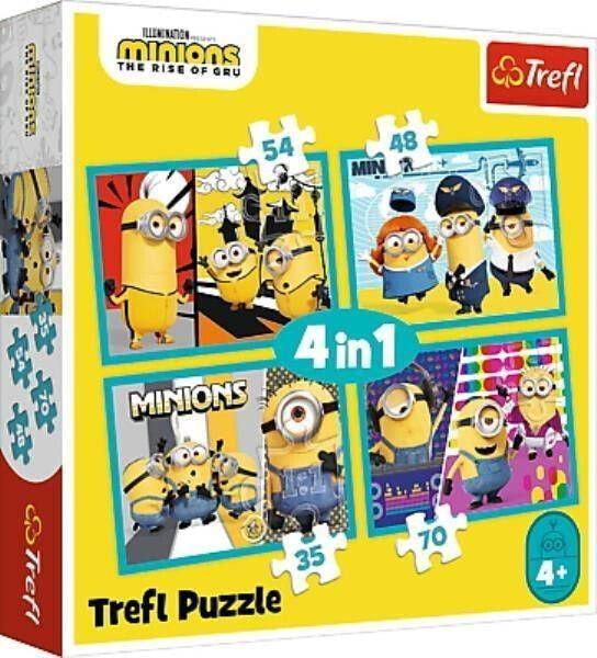 Trefl Puzzle 4w1 Wesoły świat Minionków 34339 Trefl