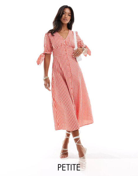 Nobody's Child Petite Alexis midi dress in red gingham