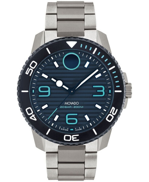Men's Bold Titanium Sport Swiss Quartz Titanium Watch 45mm