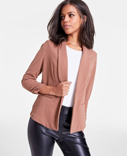 Women's Ruched 3/4-Sleeve Knit Blazer, Created for Macy's