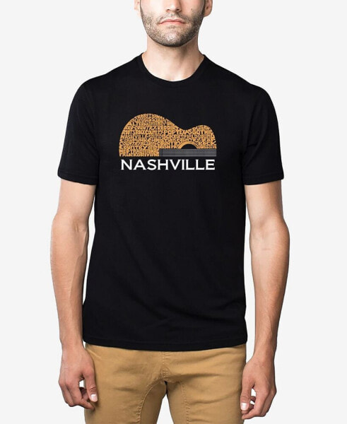 Men's Nashville Guitar Premium Blend Word Art T-shirt