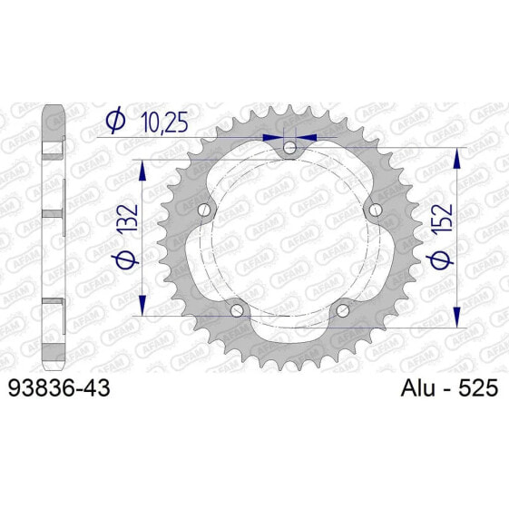 AFAM 93836 Rear Sprocket