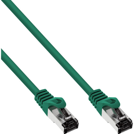 InLine Patch cable - S/FTP (PiMf) - Cat.8.1 - 2000MHz - halogen-free - green - 15m