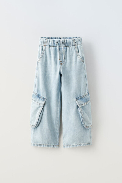 Wide-leg cargo jeans