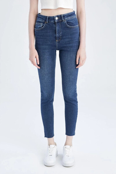 Skinny Fit Yüksek Bel Jean Pantolon