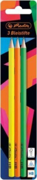 Карандаши чернографитные HERLITZ Neon Art HB 3 шт.
