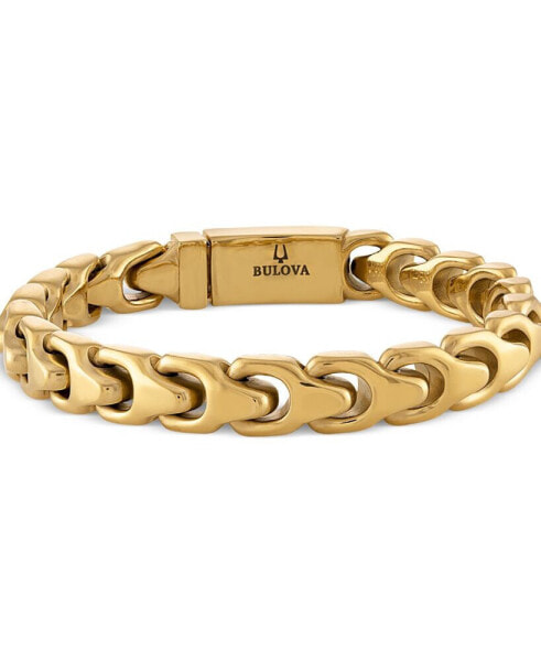 Men's Link Bracelet in Gold-Plated Stainless Steel