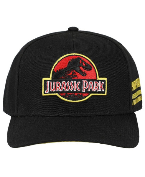 Бейсболка мужская с вышивкой Jurassic Park черная Snap Back для мужчин