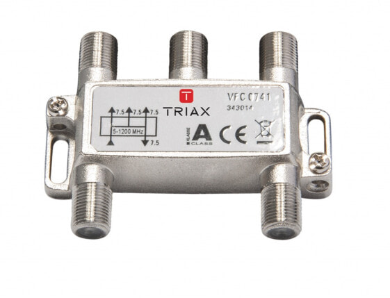 Triax 343014 - Cable splitter - 75 ? - 5 - 1218 MHz - Metallic - Female - F-tupe