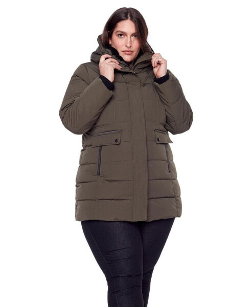 Plus Size Kootney Mid-Length Parka Coat