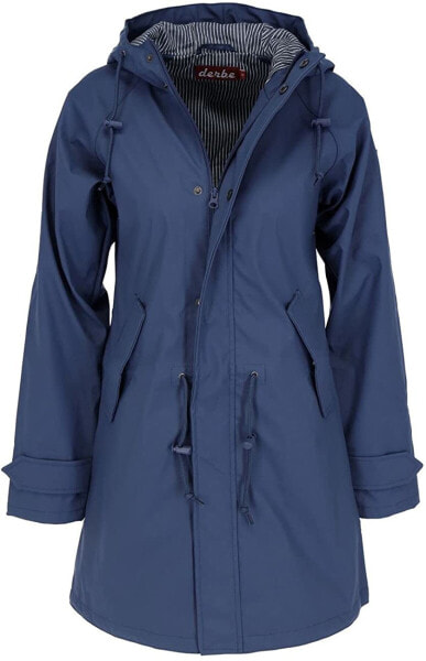 derbe Damen Regenmantel Travel Friese Fisher Striped Friesennerz Damen Regenjacke Bijou blau/blau gestreift