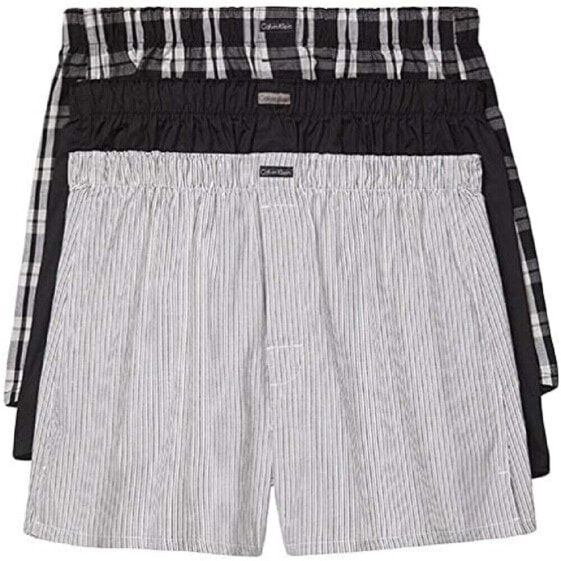 Calvin Klein Men's Cotton Classics Multipack Woven Boxers - NB4006