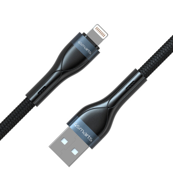4smarts 540430 - 1 m - Lightning - USB A - Male - Male - Black - Grey