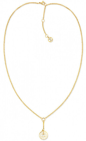 Elegant gold-plated necklace with a pendant 2780484
