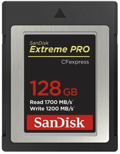 SanDisk SDCFE-128G-GN4NN - 128 GB - CFexpress - 1700 MB/s - 1200 MB/s - Black